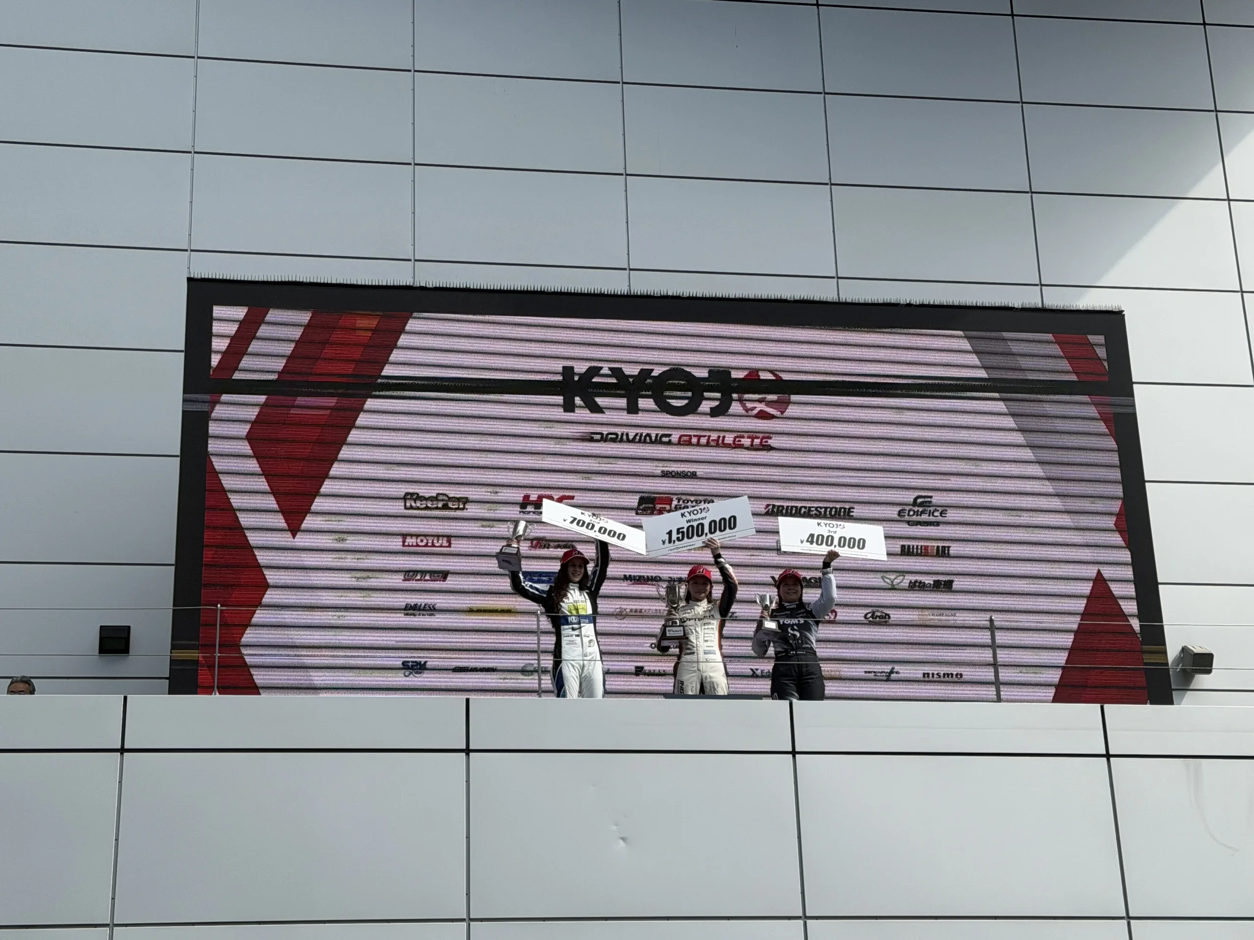 表彰台セレモニー KYOJO CUP Rd.1